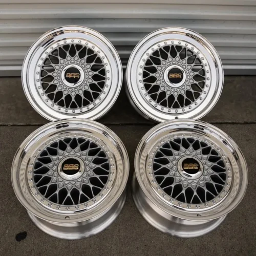 BBS RS 001 Wheels | 15×7.5″ ET25 | 4×100 | Raw Silver