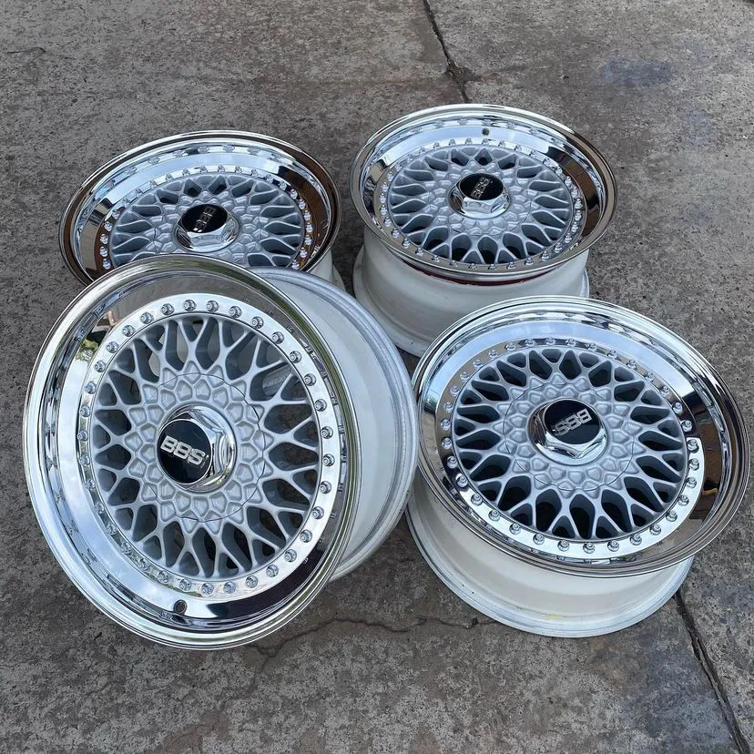 BBS RS 005 Wheels | 16x7 & 8" ET23 | 5x120 | Raw Silver / Chrome Lip / Silver BBS Logos - Image 4