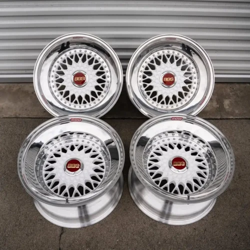 BBS RS WHEELS | 20×10.5″ ET25 | 5×112 | Gloss White / Chrome Lip