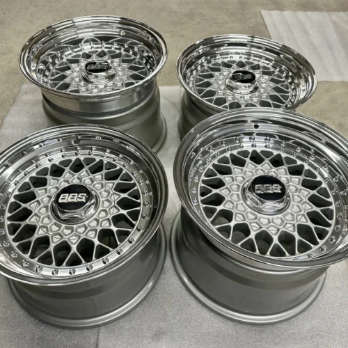 BBS RS080/RS081 Wheels | 15×9 Front / 15×11 Rear ET28 | Three-Piece Forged | Silver with Polished Lips | Porsche 930 | PN RS080 / RS081