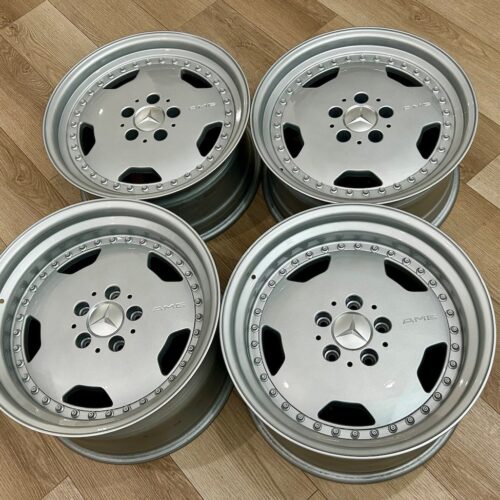 AMG Aero III Wheels by OZ Racing | 17×8.5 & 10″ ET18/ET17 | 5×112 | Staggered Three-Piece | Silver / Machined Lip