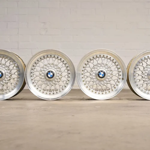 BBS RS005/RS006 Wheels | 16×7 Front ET11 / 16×8 Rear ET24 | Three-Piece | Silver Mesh | BMW | PN RS005 / RS006