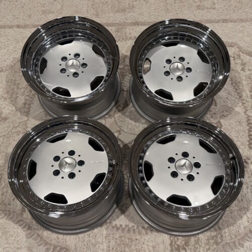 AMG Aero III Wheels | 17×8.5 & 10″ | 5×112 | Silver / Polished Lip