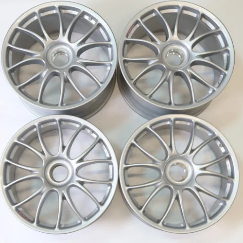 BBS RE984/RE985 Wheels | 19×8 Front ET33 / 19×10.5 Rear ET40.5 | One-Piece Center-Lock | Silver | Ferrari F430 Challenge | PN RE984 / RE985