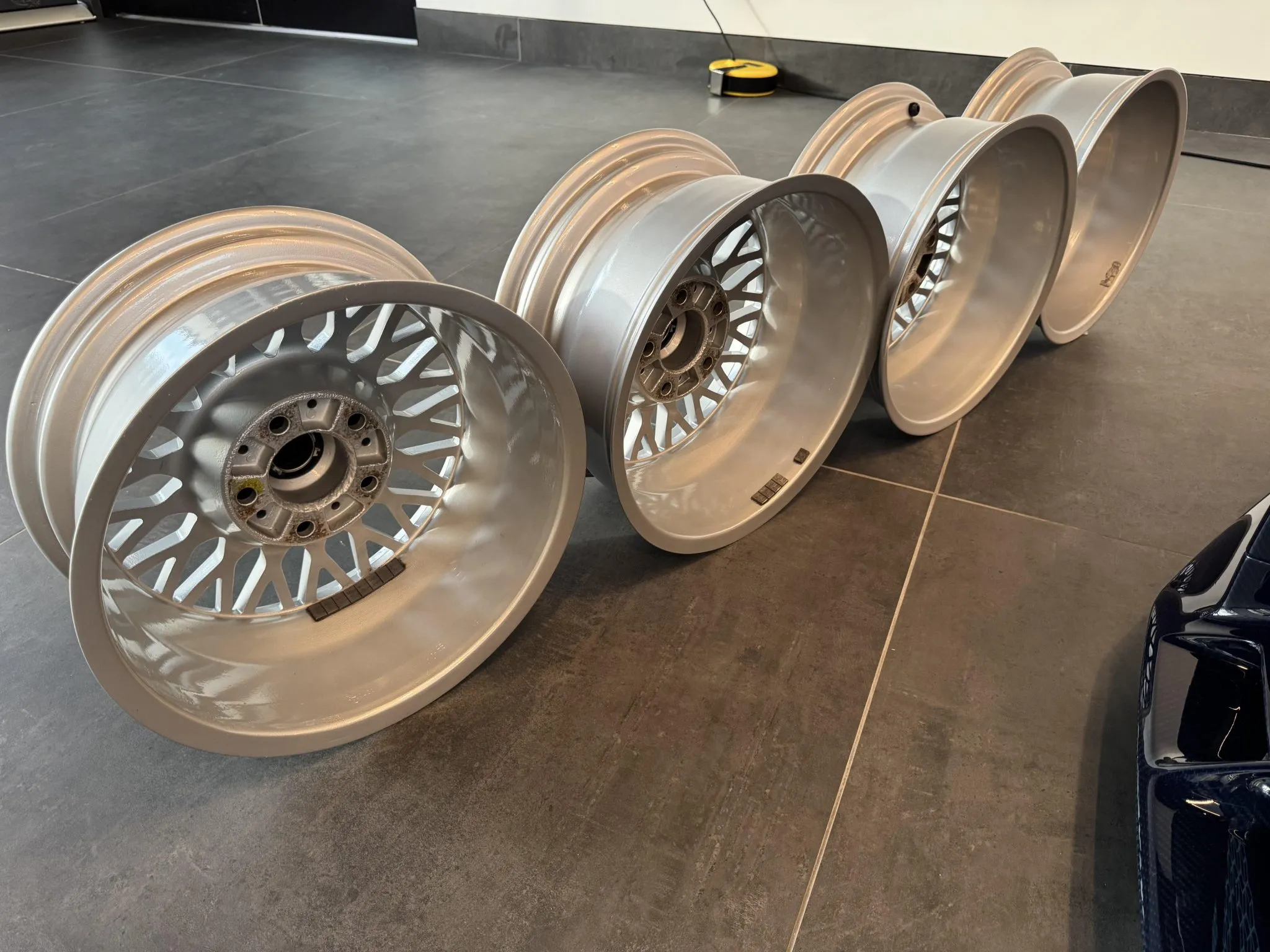 BMW Style 5 wheels 16 inch BBS square silver set