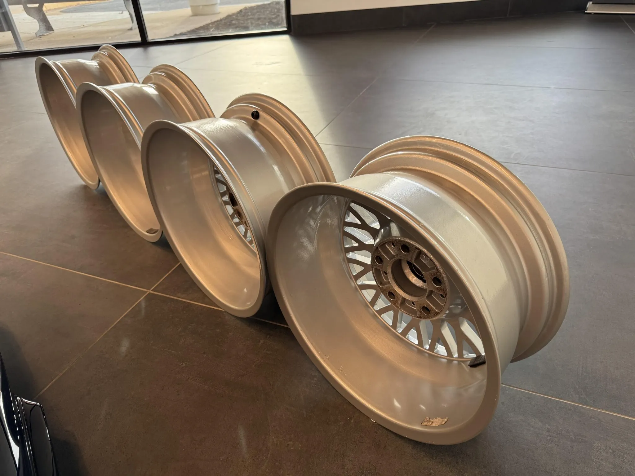 BMW Style 5 wheels 16 inch BBS square silver set