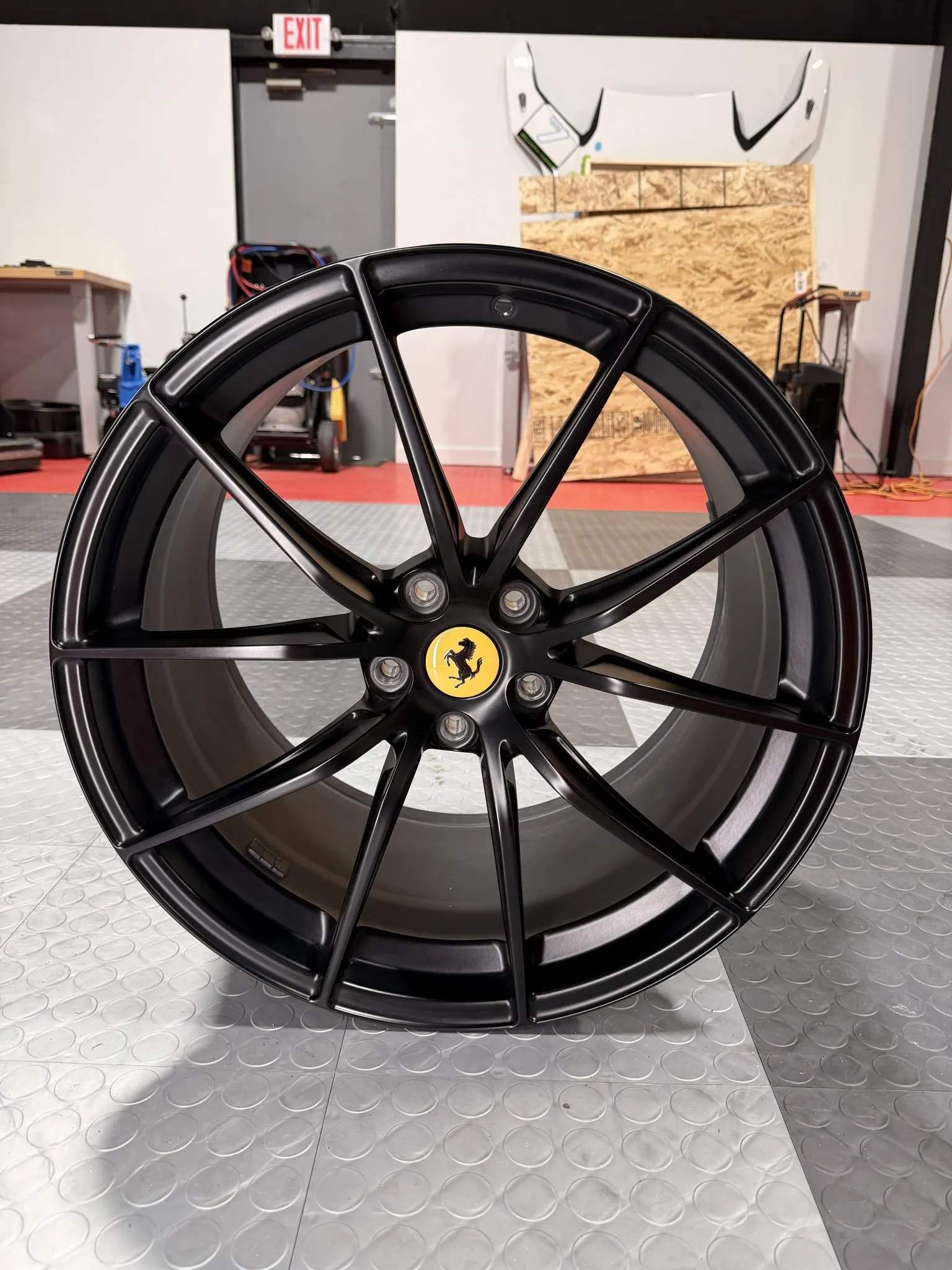 Ferrari 812 wheels 20 inch forged staggered satin black set