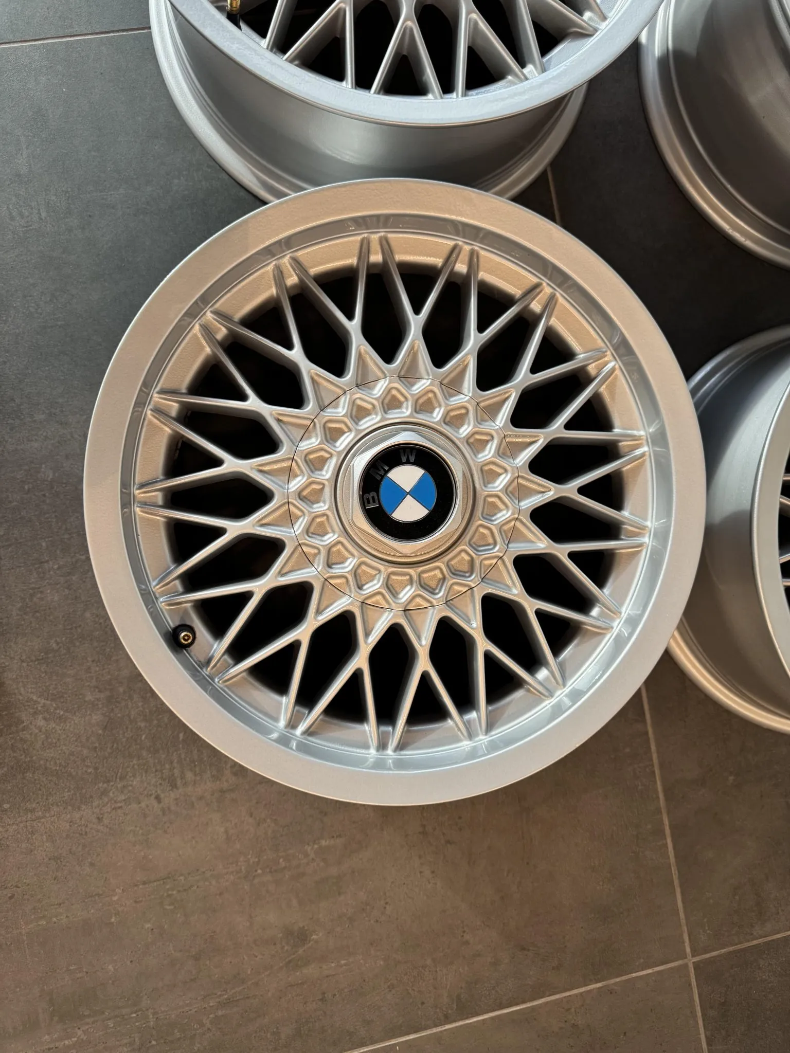 BMW Style 5 wheels 16 inch BBS square silver set