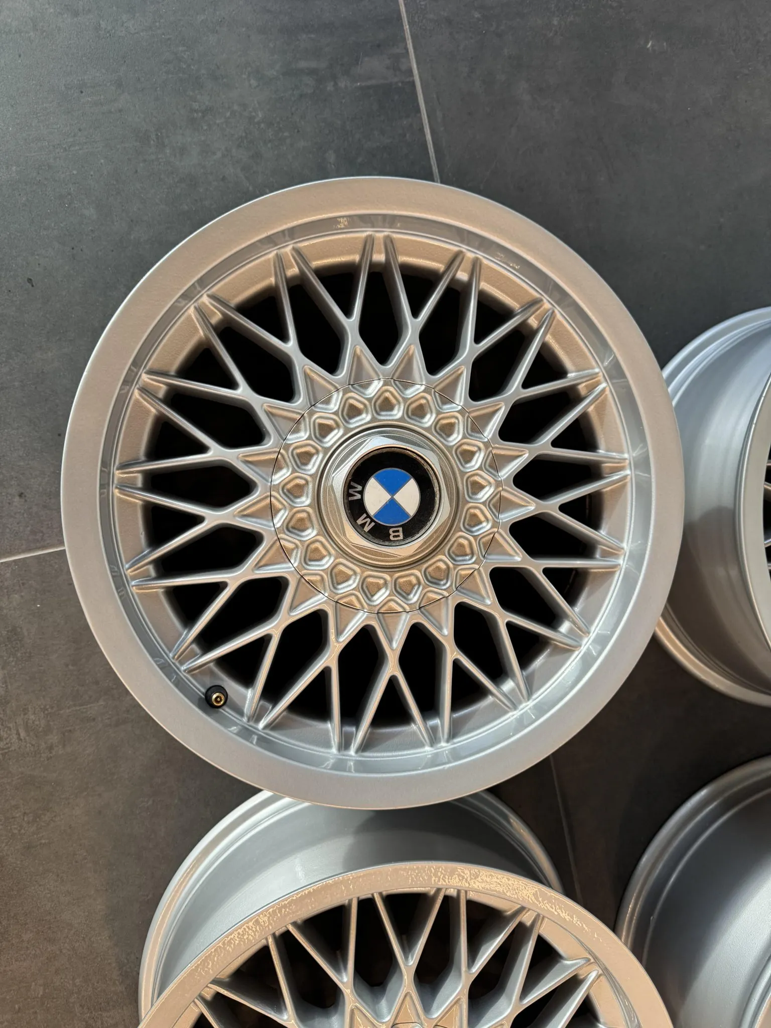 BMW Style 5 wheels 16 inch BBS square silver set
