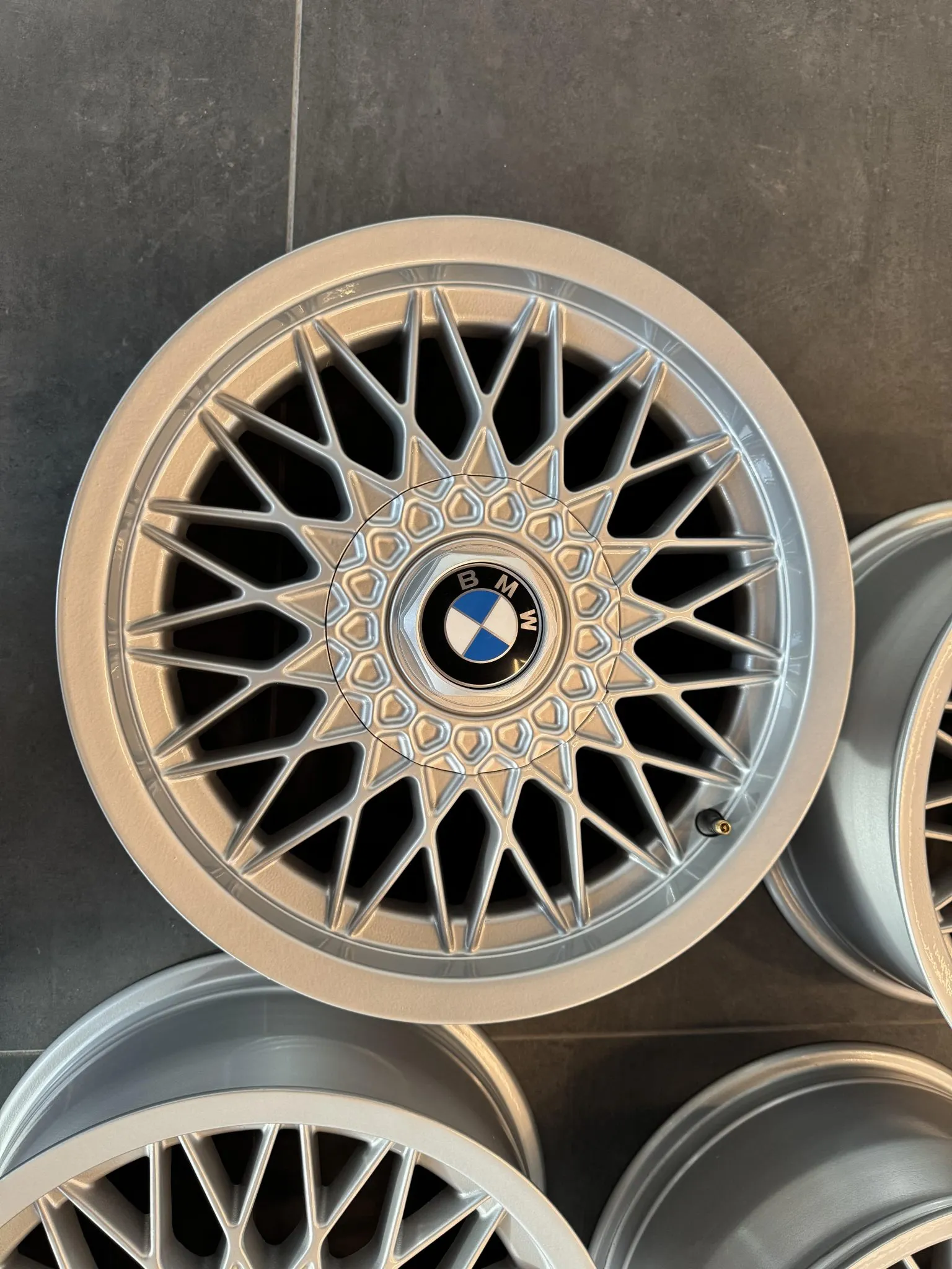 BMW Style 5 wheels 16 inch BBS square silver set