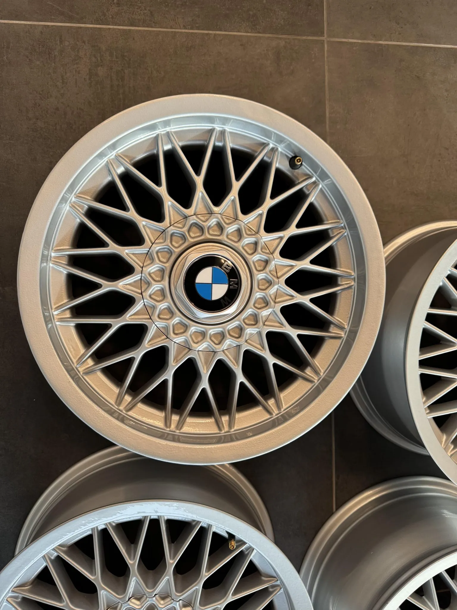 BMW Style 5 wheels 16 inch BBS square silver set