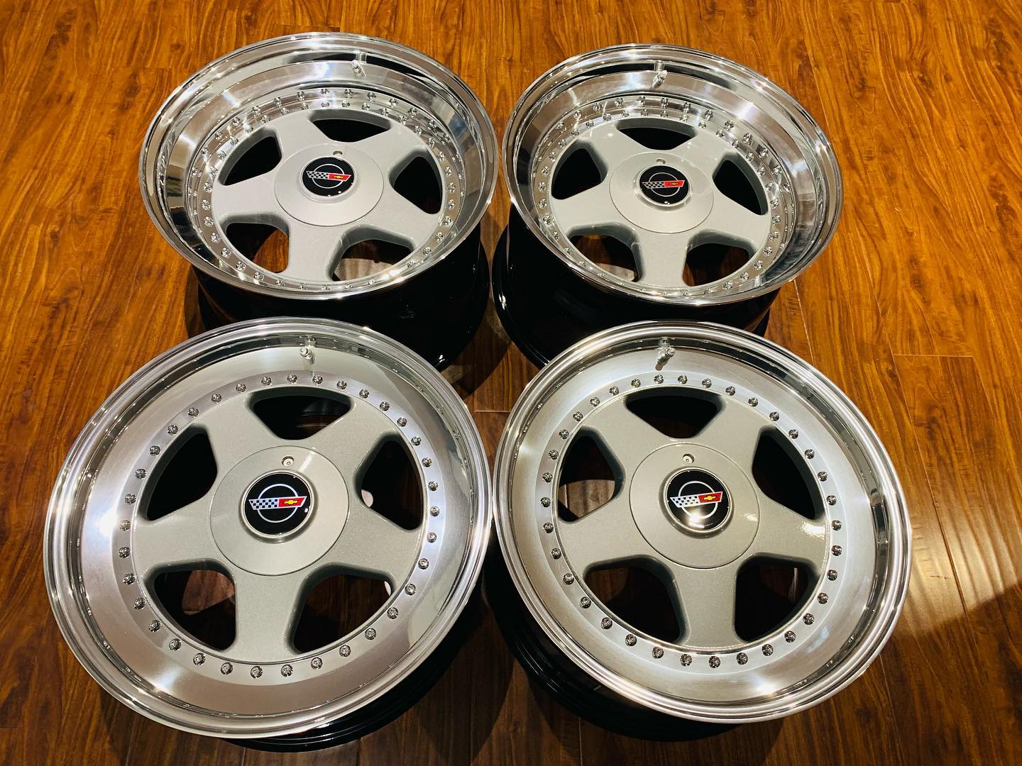 OZ Racing Futura 1st generation wheels 18 inch double step Corvette C5 ZR1 set
