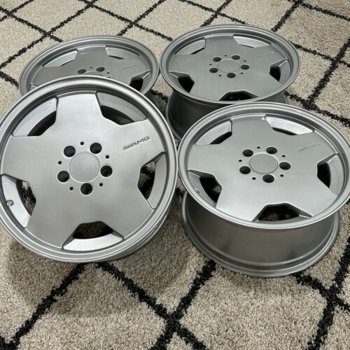 AMG Aero I Monoblock Wheels W124 | 17×8″ ET28 | 5×112 | Silver | OEM PN HWA124 400 19 02 | 1995