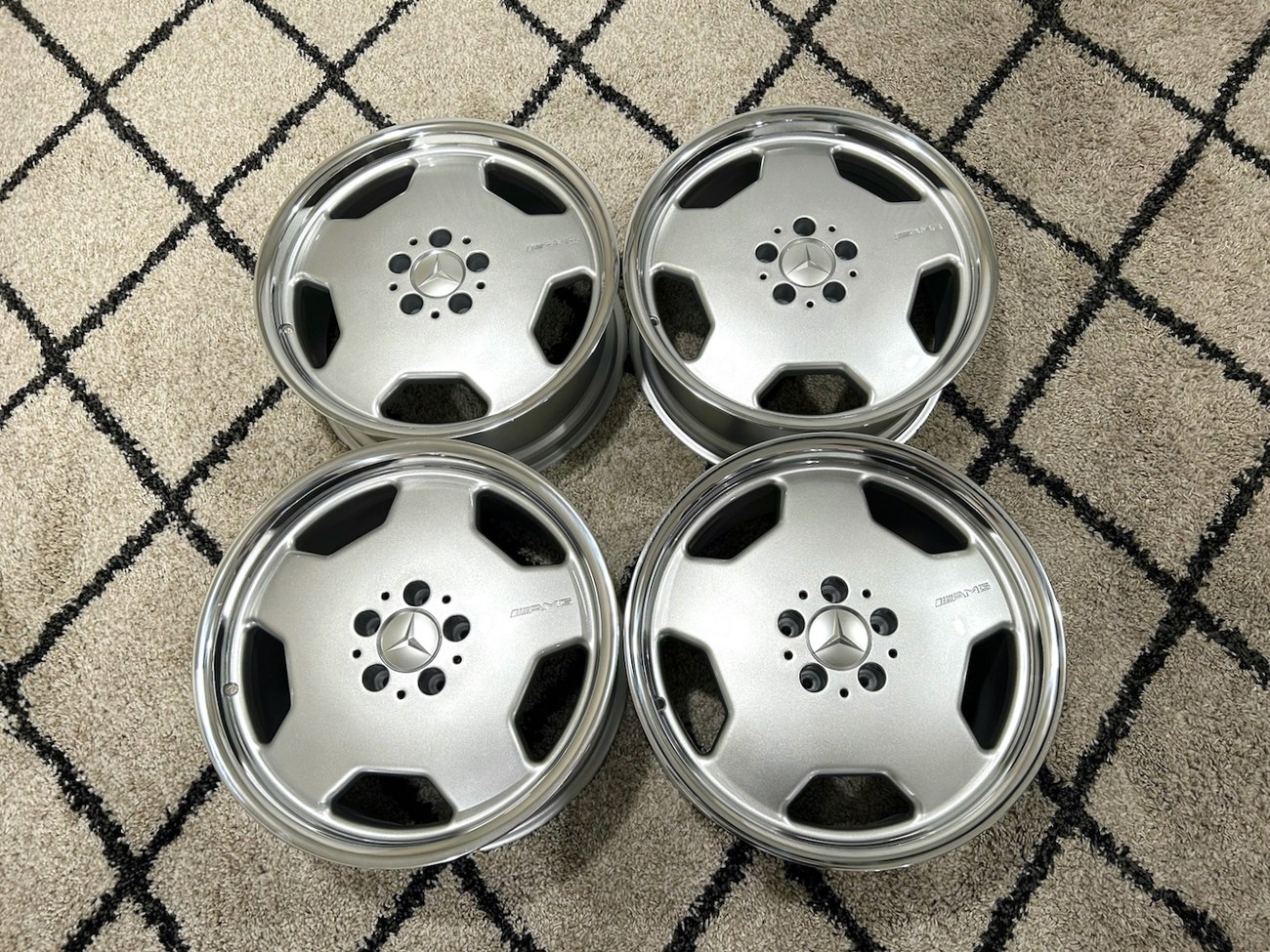 AMG Aero II Monoblock Wheels R129 W210 18 Inch Staggered 5x112 Silver