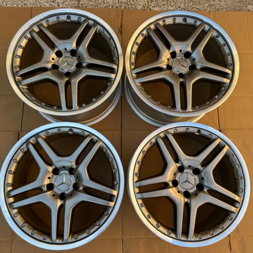 AMG Cromodora Wheels | 19×8.5 & 10″ ET25/ET28 | 5×112 | Staggered Two-Piece | Gunmetal / Machined Lip | OEM PN A230