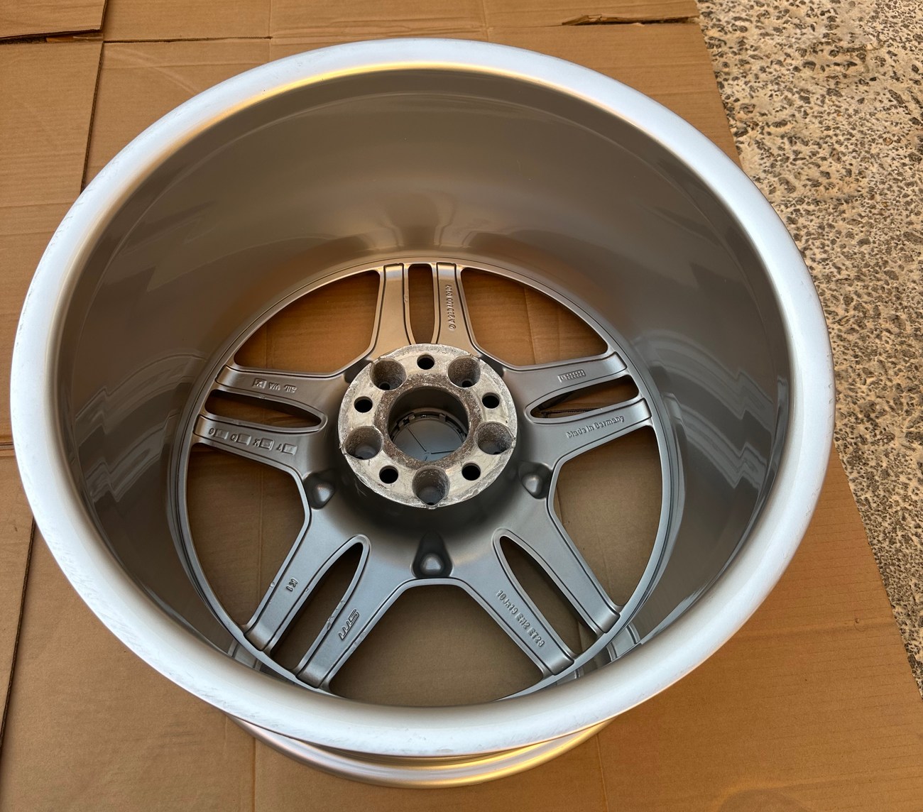 AMG Cromodora Wheels | 19x8.5 & 10" ET25/ET28 | 5x112 | Staggered Two-Piece | Gunmetal / Machined Lip | OEM PN A230 - Image 10