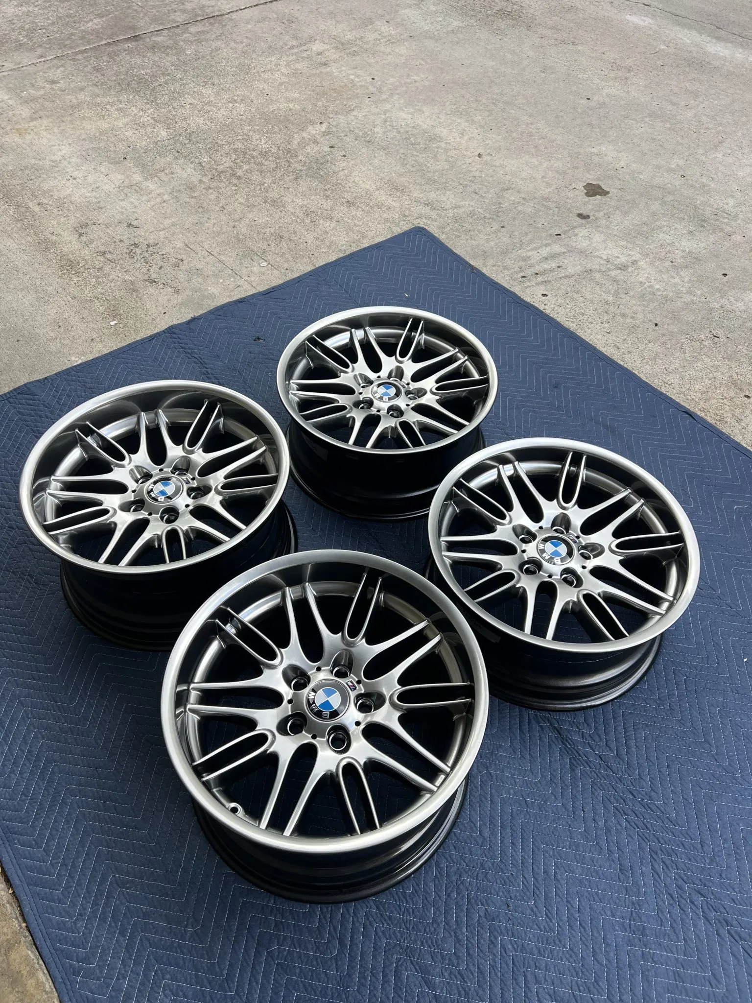 BMW Style 65 Wheels | 18x8 Front ET20 / 18x9.5 Rear ET22 | Single-Piece | Powder-Coated Gunmetal | Made by BBS | PN 3611-2228950 / 3611-2228960 - Image 2