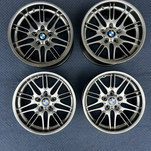 BMW Style 65 Wheels | 18×8 Front ET20 / 18×9.5 Rear ET22 | Single-Piece | Powder-Coated Gunmetal | Made by BBS | PN 3611-2228950 / 3611-2228960