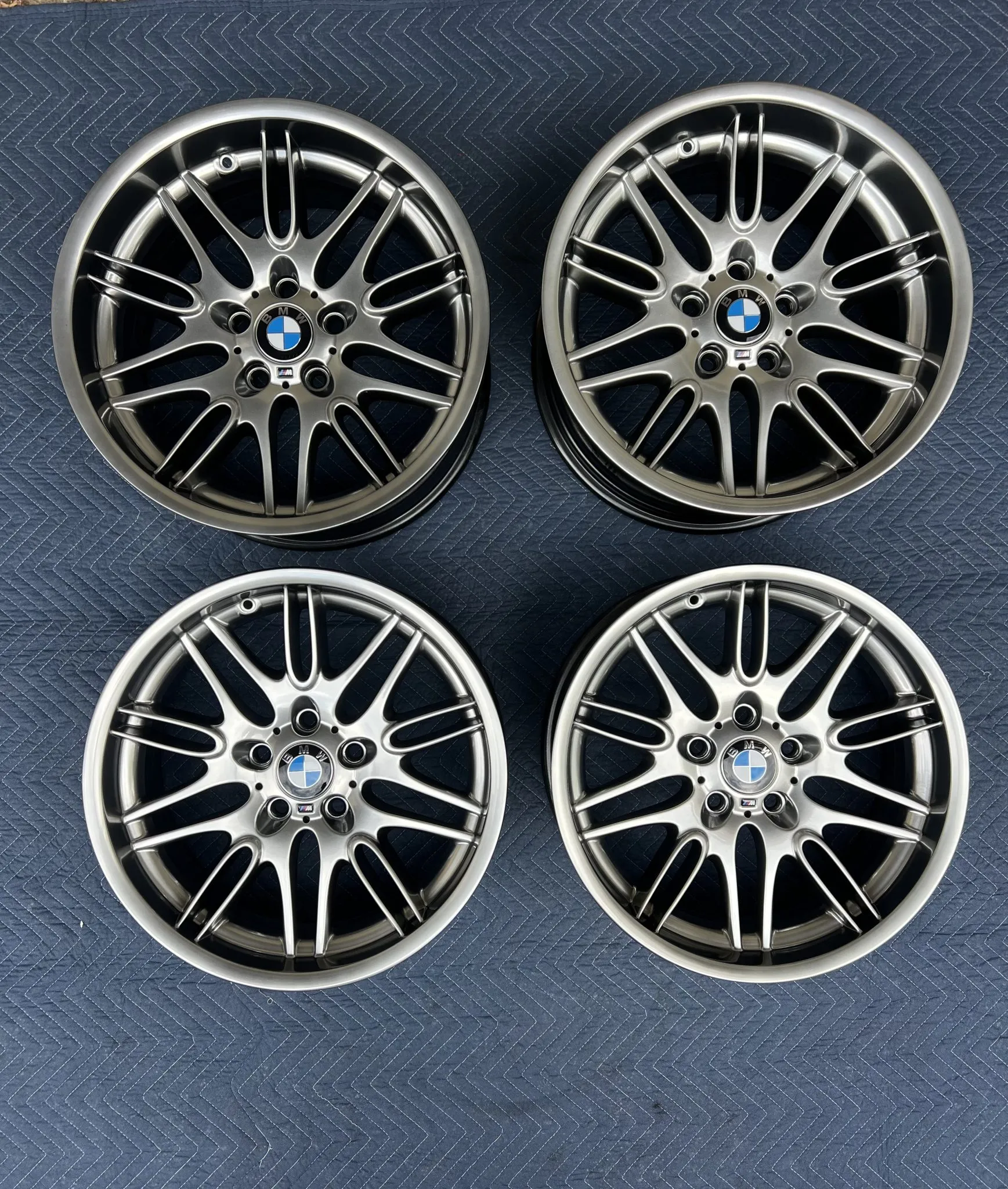 BMW Style 65 wheels powder coated staggered 18x8 18x9.5 set