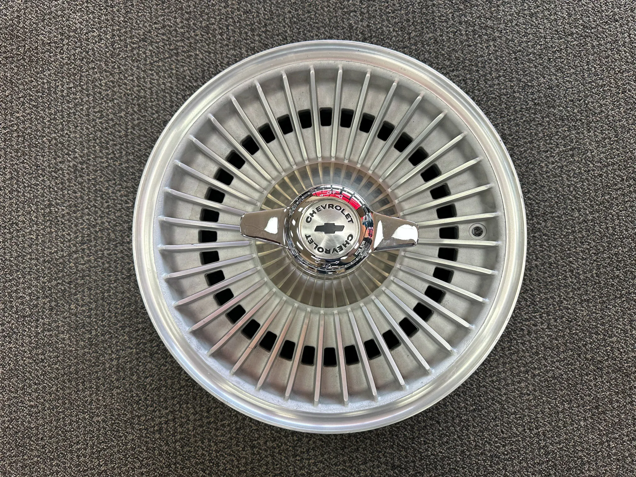 Kelsey-Hayes knock-off wheels Corvette two-bar spinner set of 5