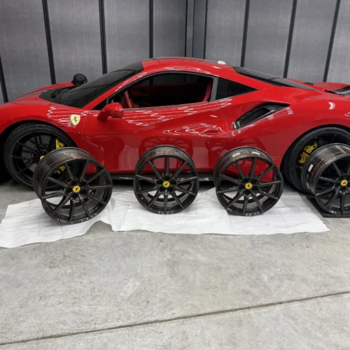 Ferrari 488 Pista carbon fiber wheels | 20″ | Carbon Fiber | 10-Spoke | Staggered