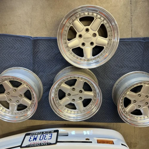AC Schnitzer Type 1 Wheels | 17×8.5 ET13 | Three-Piece | Silver with Polished Lip | BMW | AC Schnitzer Center Caps