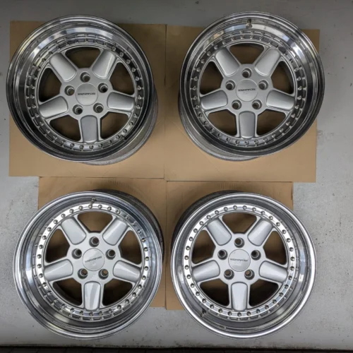 AC Schnitzer Type 1 Wheels | 17×8.5 ET13 | Three-Piece | Silver with Polished Lip | BMW | AC Schnitzer Center Caps