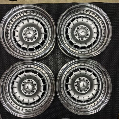 Mercedes-Benz Barock Bundt Wheels | 17×8 & 9.5″ ET29/ET20 | 5×112 | Custom Staggered Three-Piece | Silver / Polished Lip | OZ Racing Lips