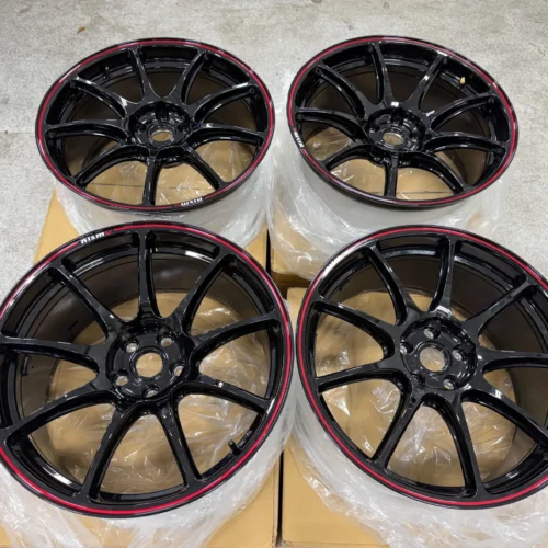 RAYS Engineering NISMO Wheels | 20″ | Forged | Staggered | Gloss Black w/Red Ring
