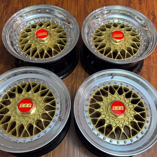 BBS RS Wheels | 16″ | Double Step | 4×100 | Gold | Staggered
