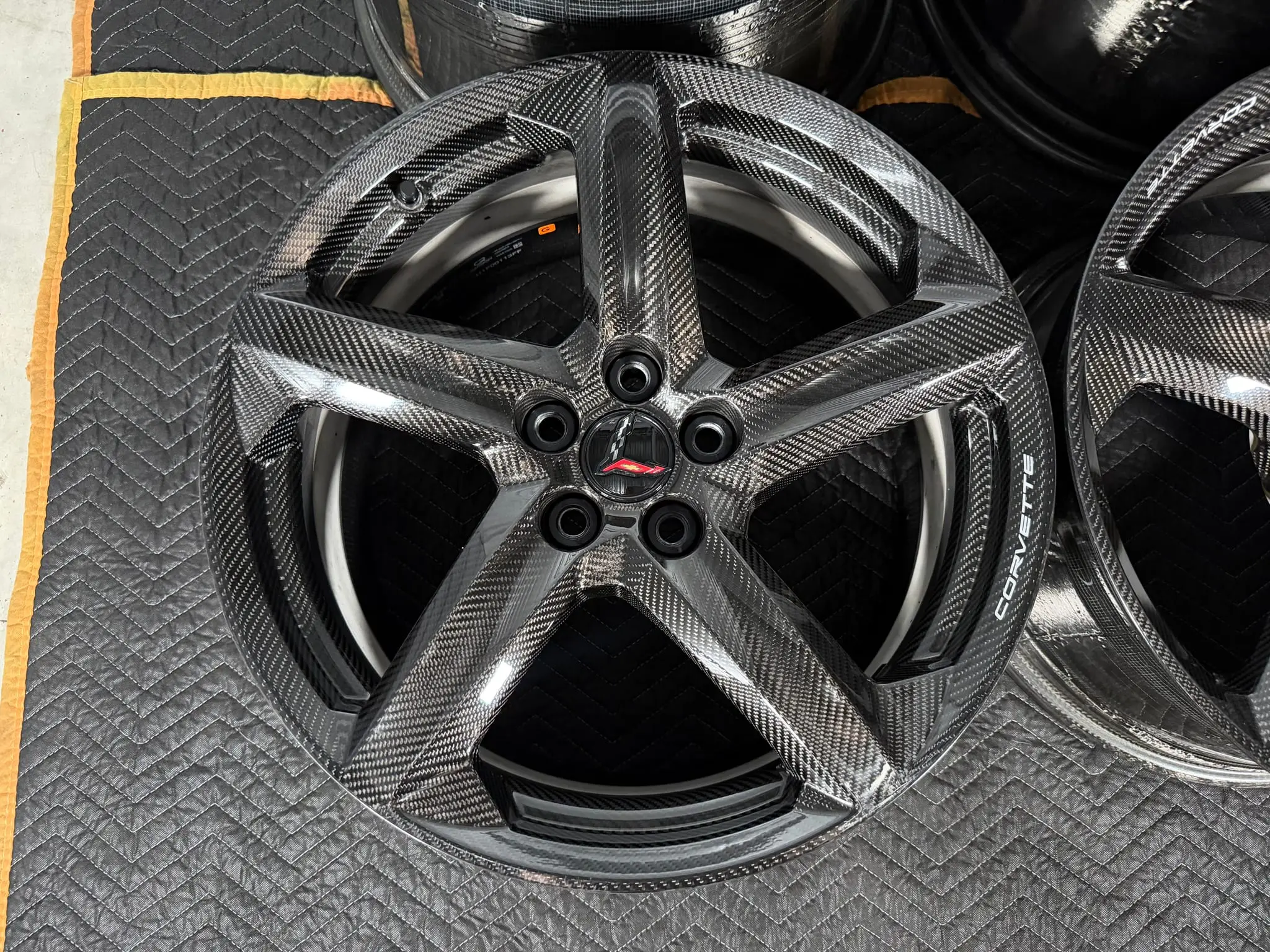Corvette C8 Z06 carbon fiber wheels staggered set