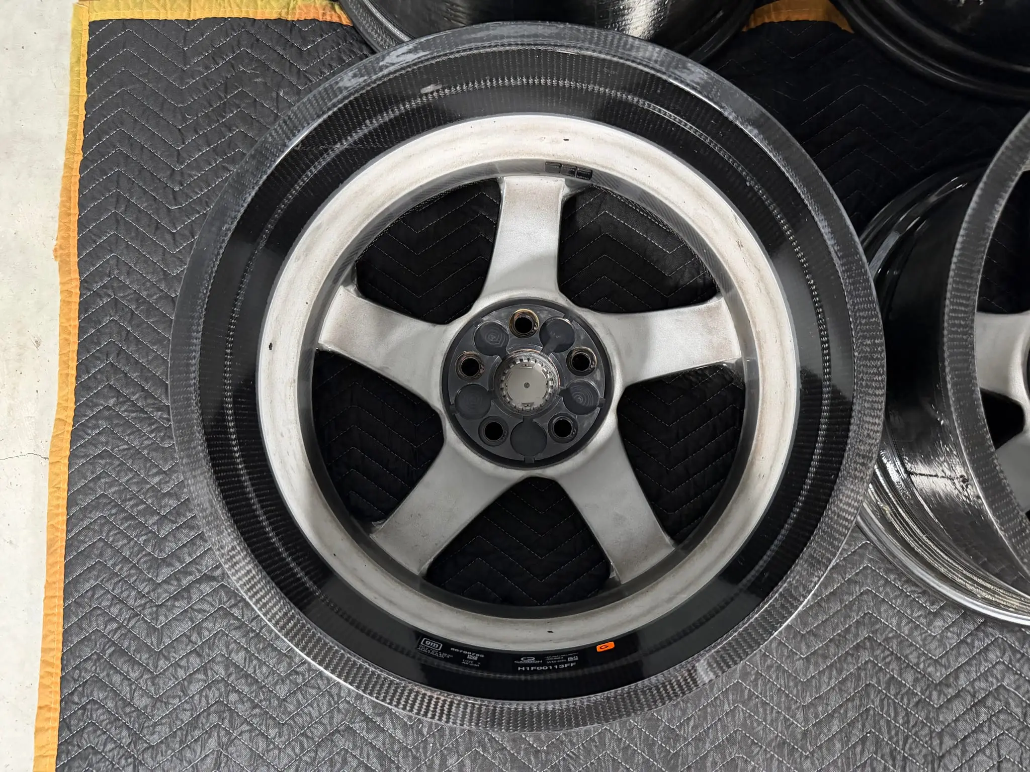 Corvette C8 Z06 carbon fiber wheels staggered set
