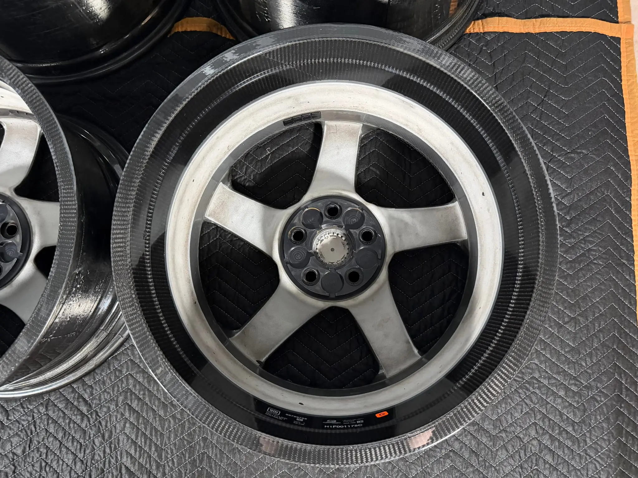 Corvette C8 Z06 carbon fiber wheels staggered set