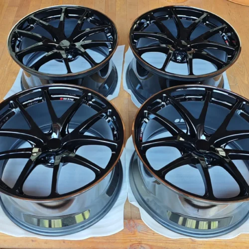 BBS RI-A Wheels | 20″ | Forged | Bright Black Diamond Cut | Nissan | 5×114.3