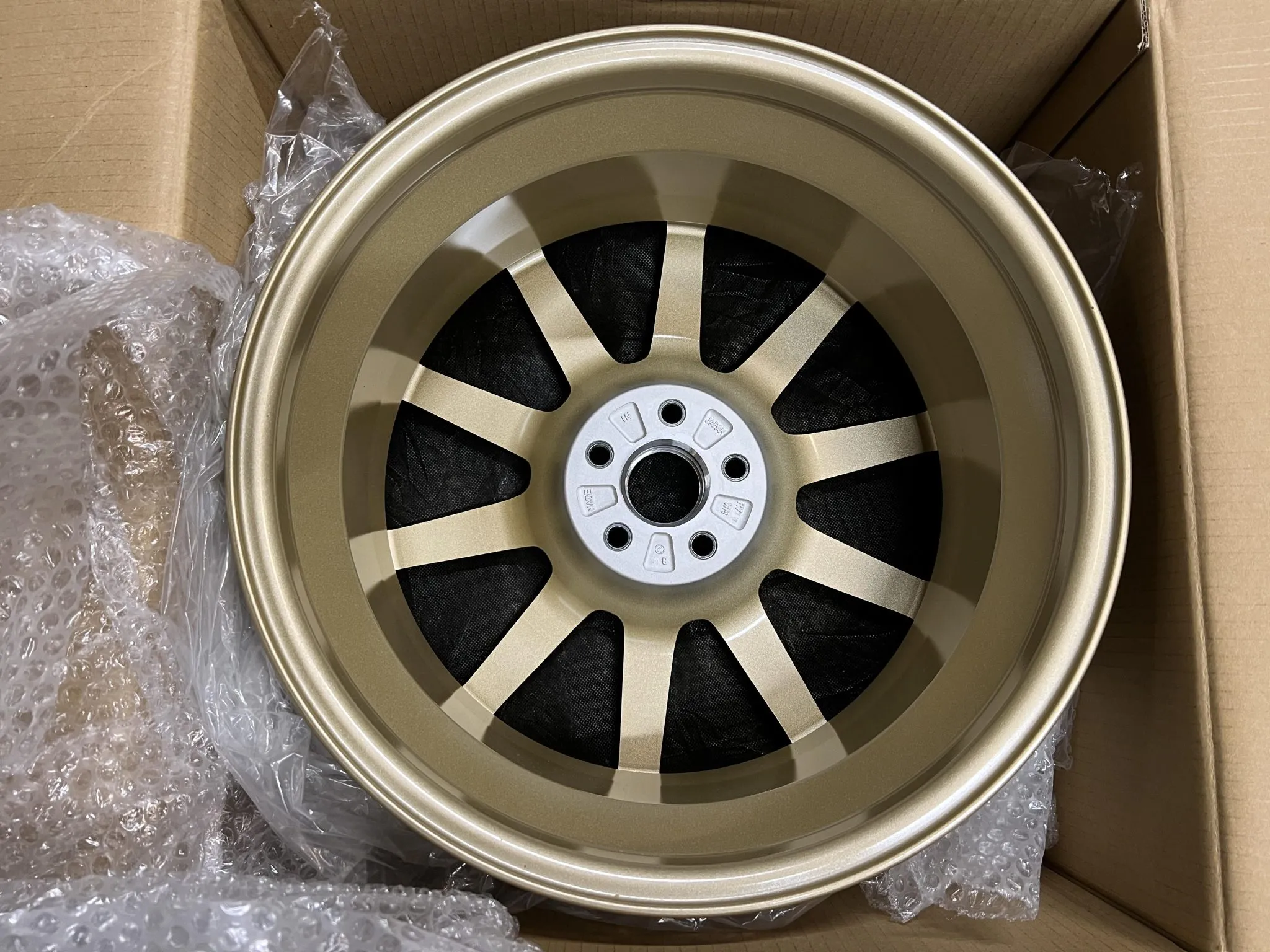 BBS wheels 17 inch forged gold Bridgestone Potenza tires set
