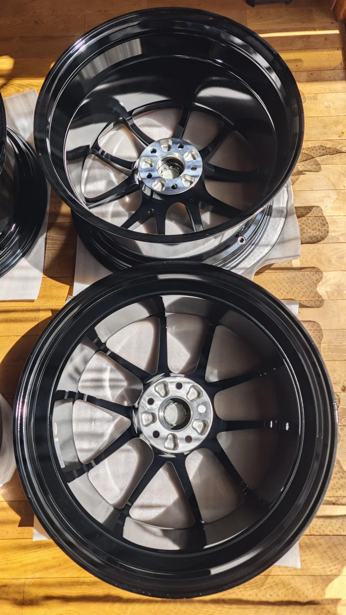 BBS RI-A wheels 20 inch forged diamond cut black Nissan set