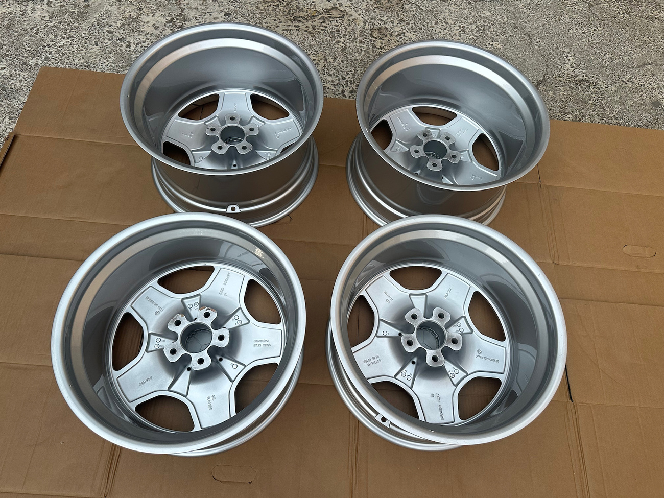 AMG Aero II Monoblock Wheels — 18" Staggered | 5x112 | Silver / Machined Lip | OEM PN HWA129 400 15 02 & HWA129 400 17 02 - Image 2