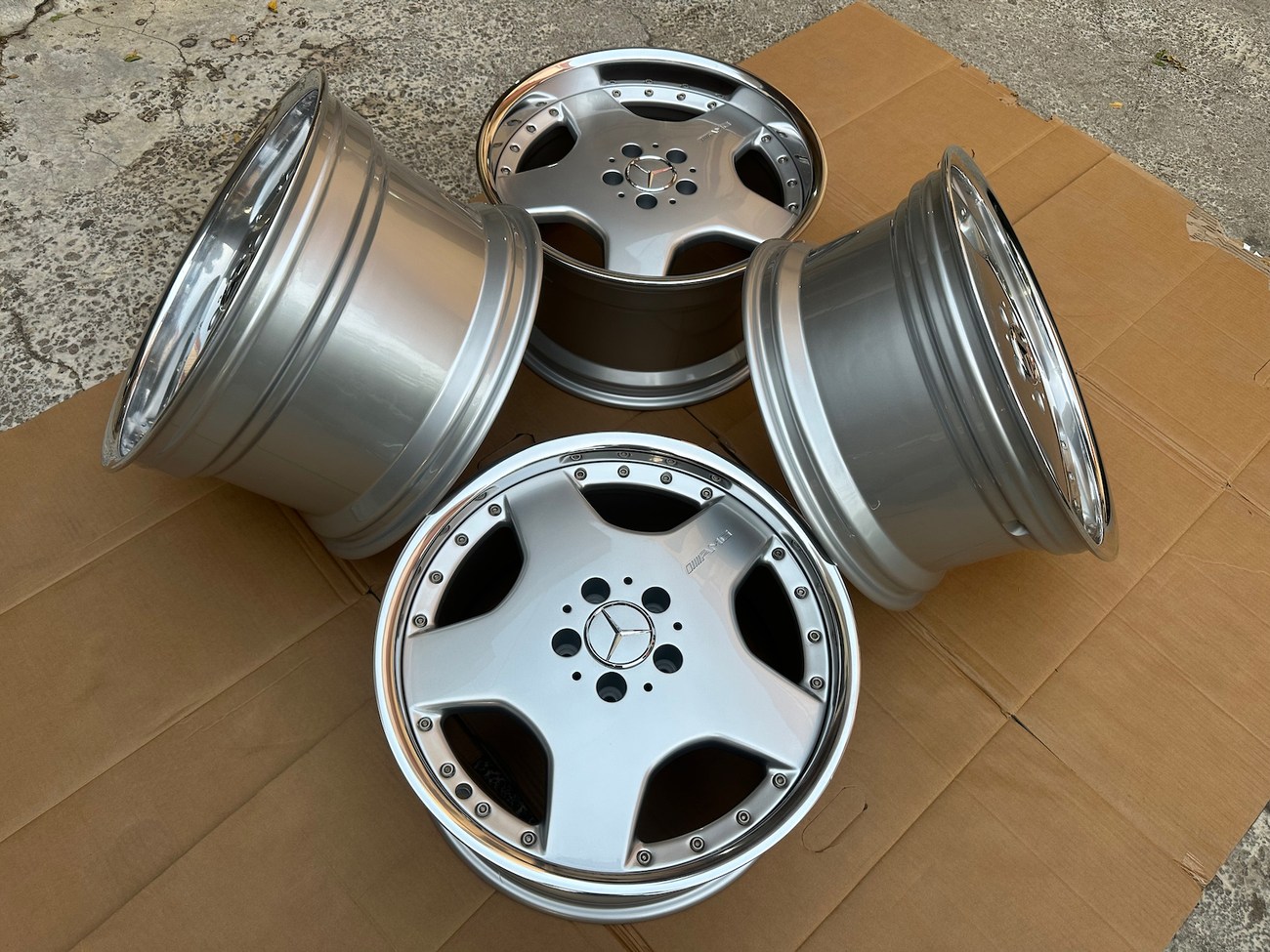 AMG Aero II Monoblock Wheels — 18" Staggered | 5x112 | Silver / Machined Lip | OEM PN HWA129 400 15 02 & HWA129 400 17 02 - Image 8