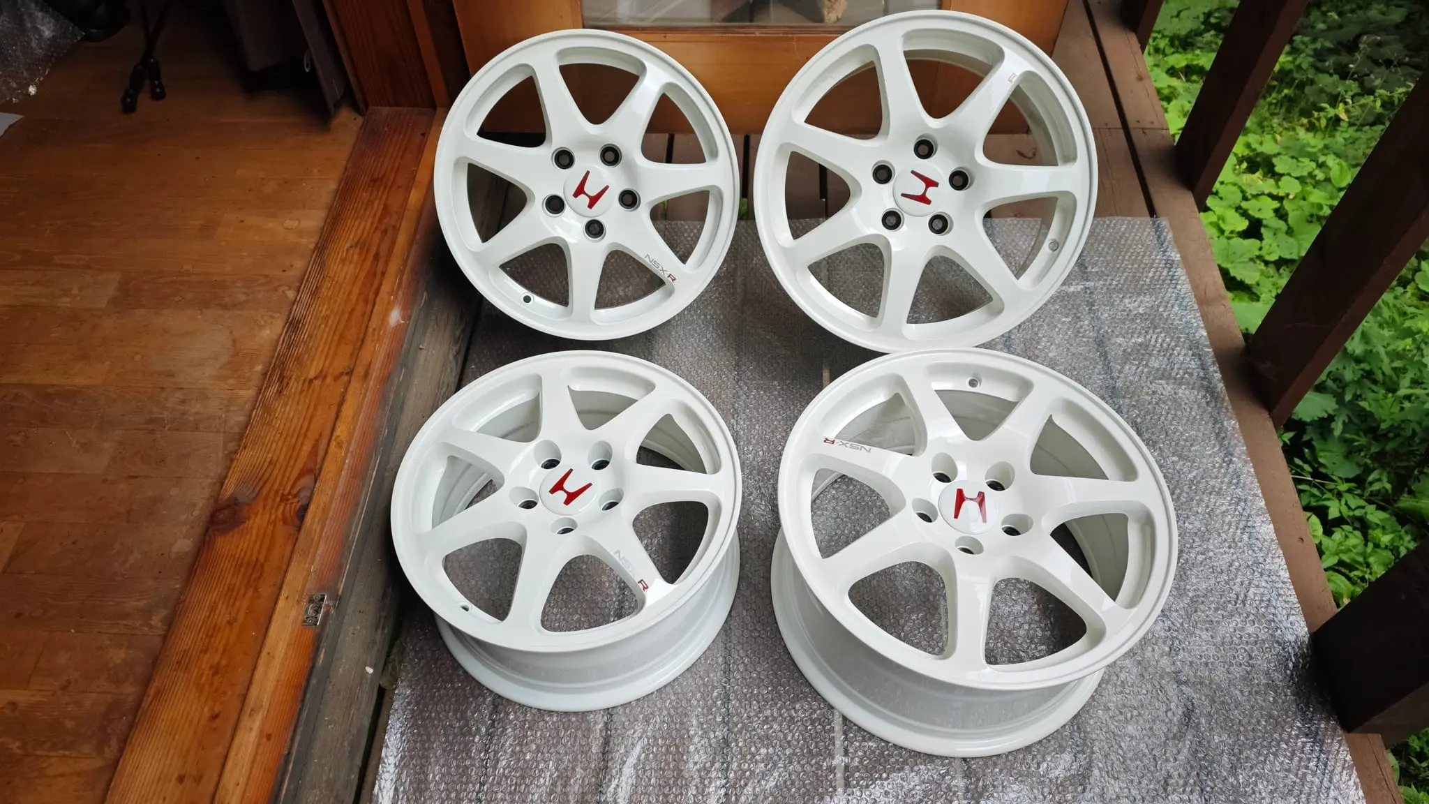 NSX-R NA1 wheels forged staggered white set