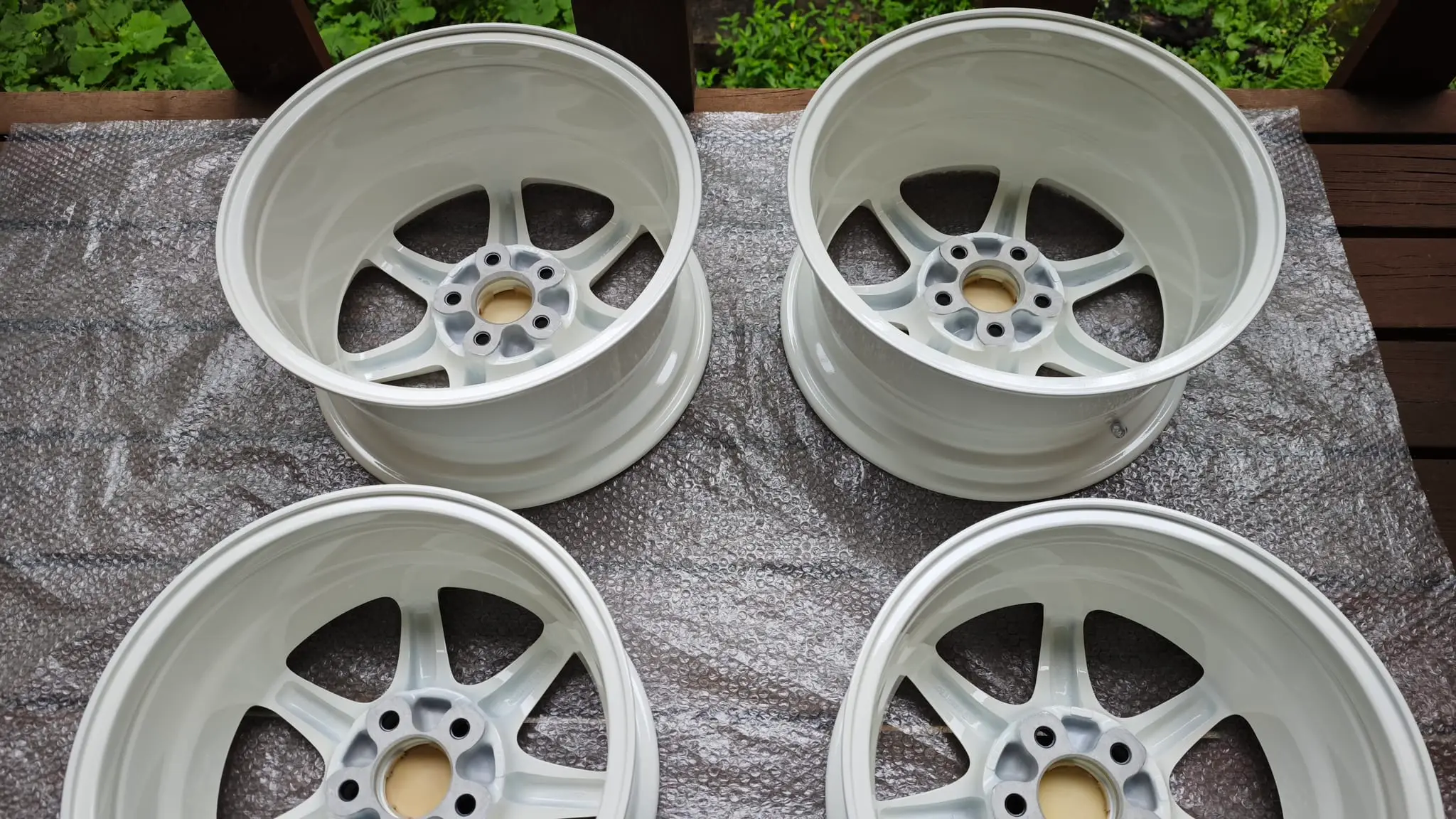NSX-R NA1 wheels forged staggered white set