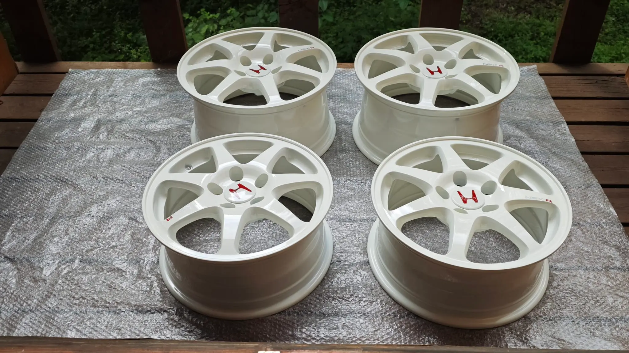 NSX-R NA1 wheels forged staggered white set