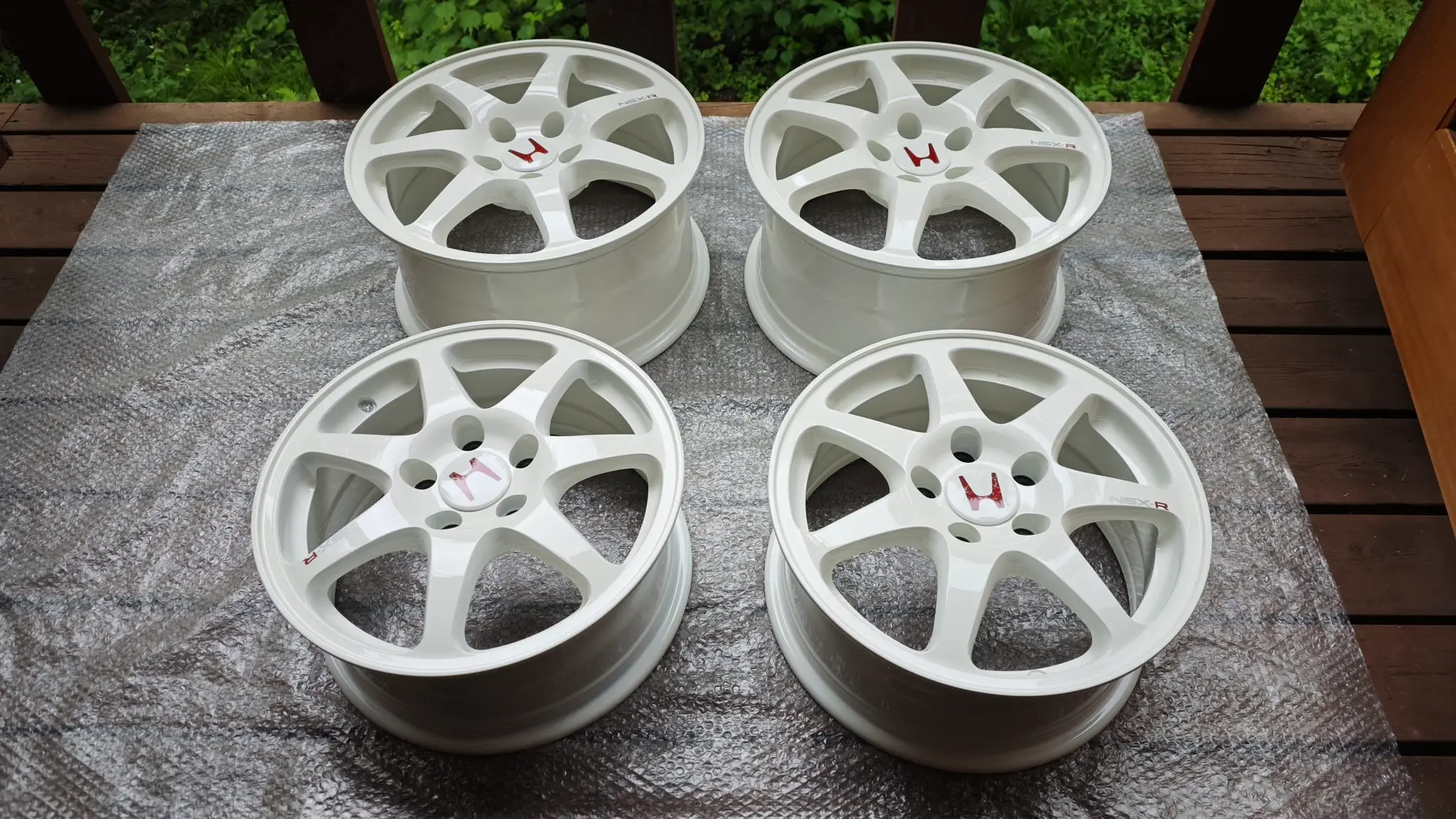 NSX-R NA1 wheels forged staggered white set