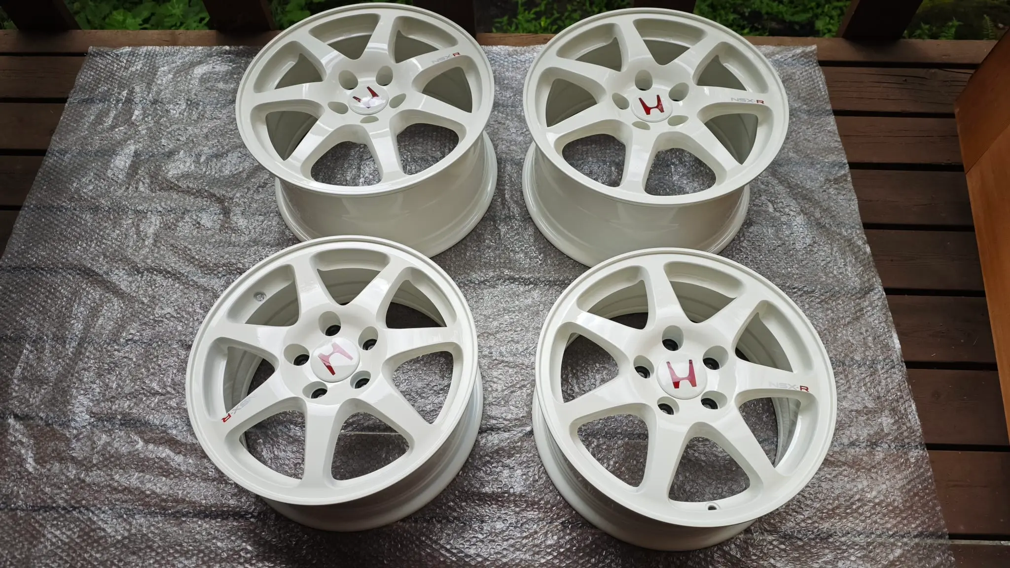 NSX-R NA1 wheels forged staggered white set