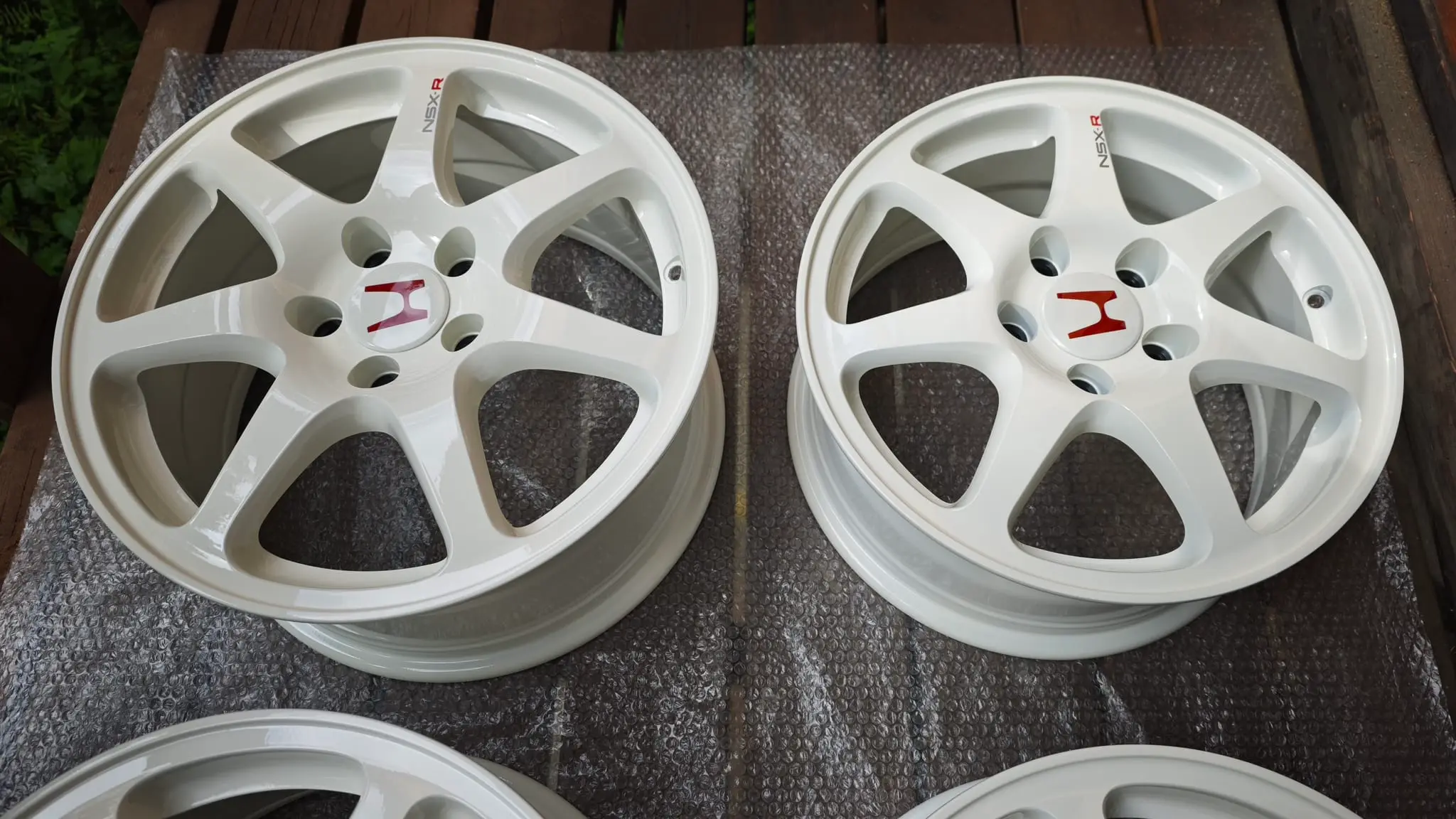 NSX-R NA1 wheels forged staggered white set