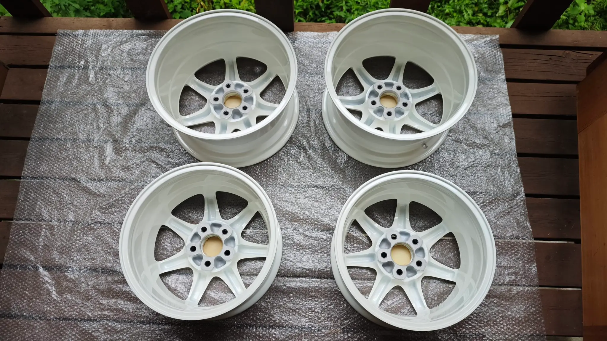 NSX-R NA1 wheels forged staggered white set