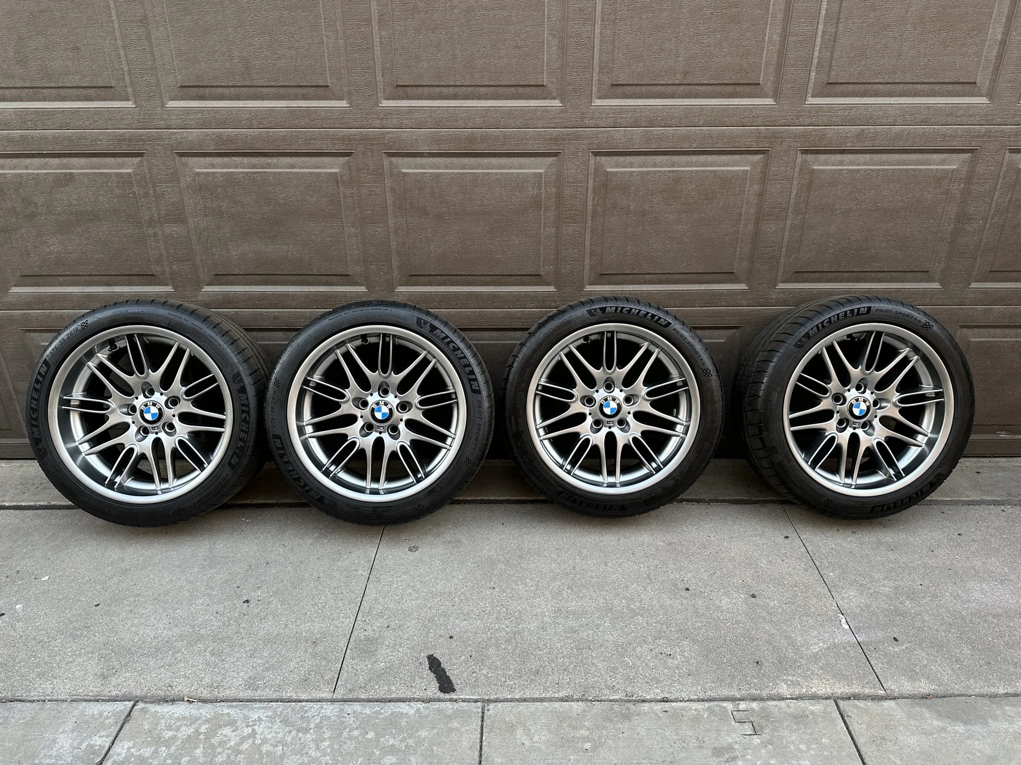 BMW Style 65 wheels 18 inch staggered Michelin tires set