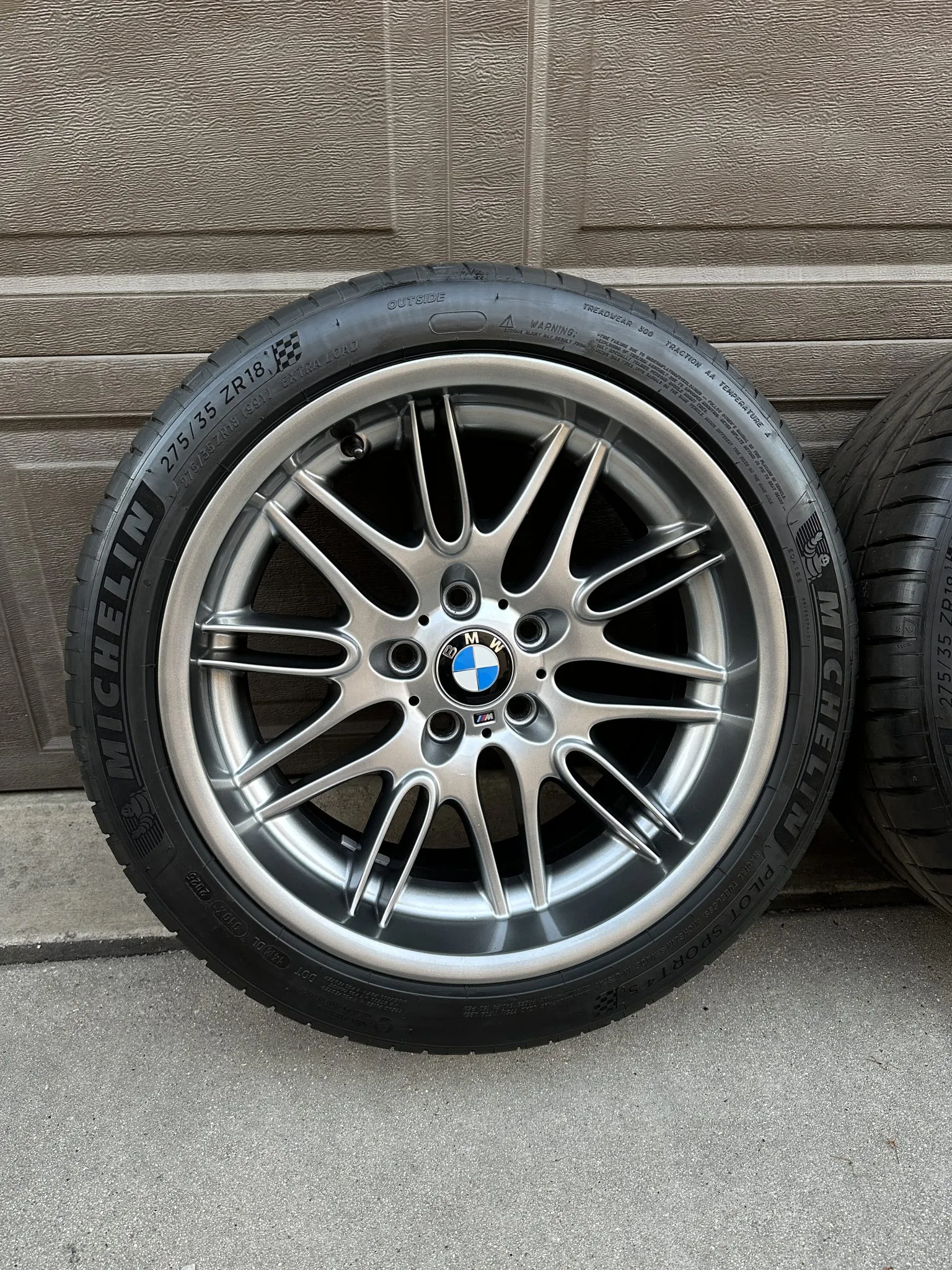 BMW Style 65 wheels 18 inch staggered Michelin tires set