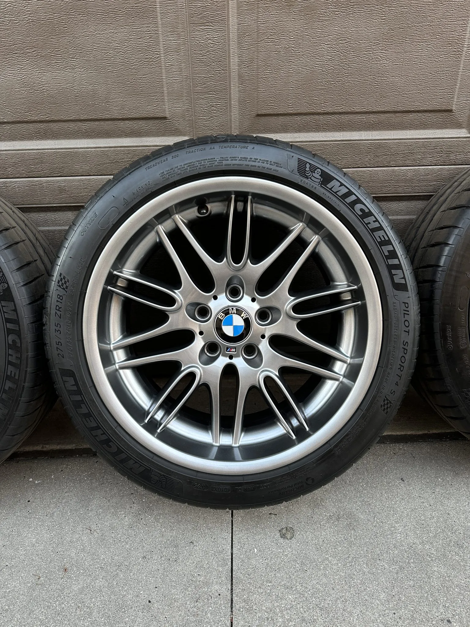 BMW Style 65 wheels 18 inch staggered Michelin tires set