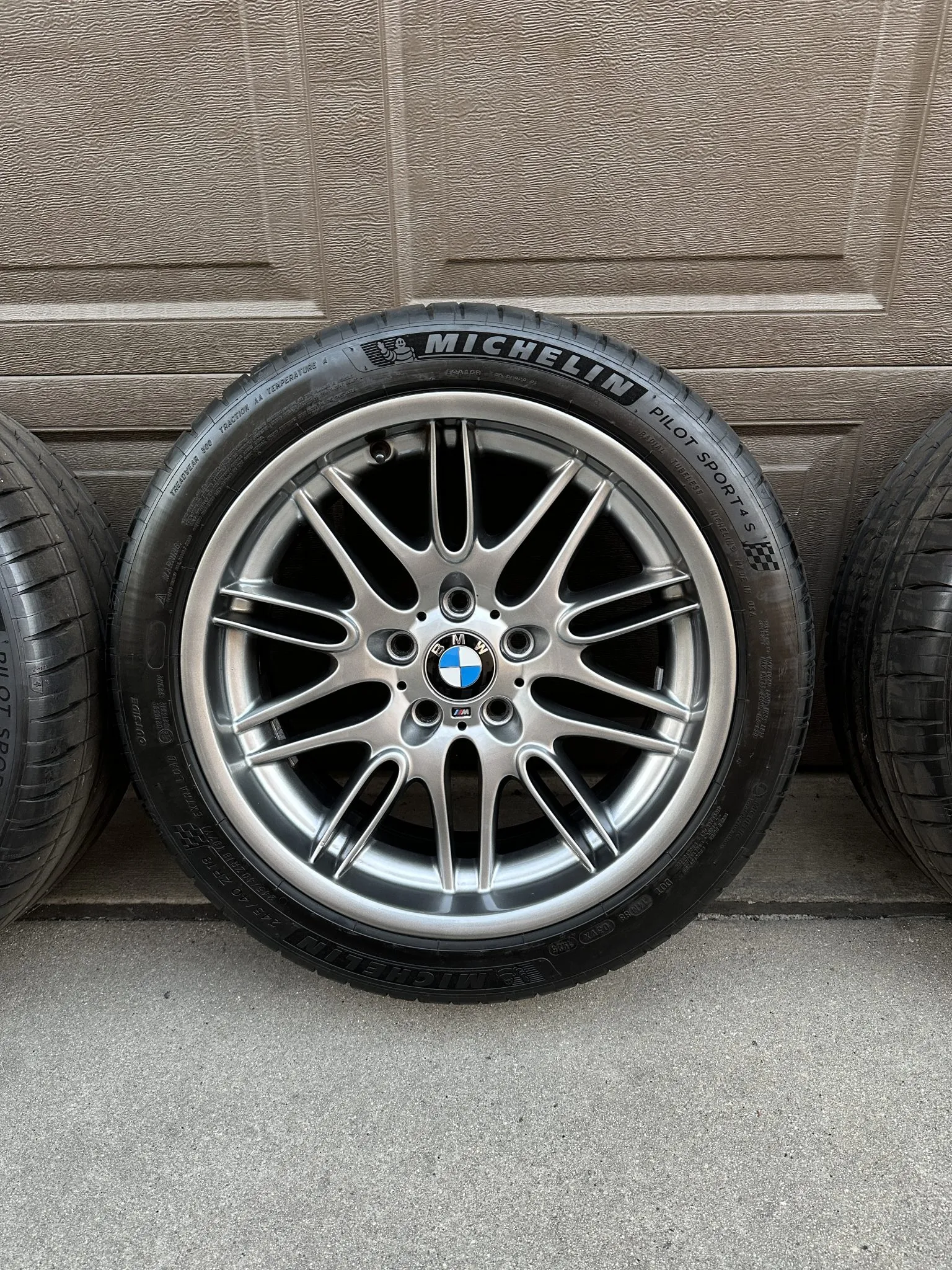 BMW Style 65 wheels 18 inch staggered Michelin tires set