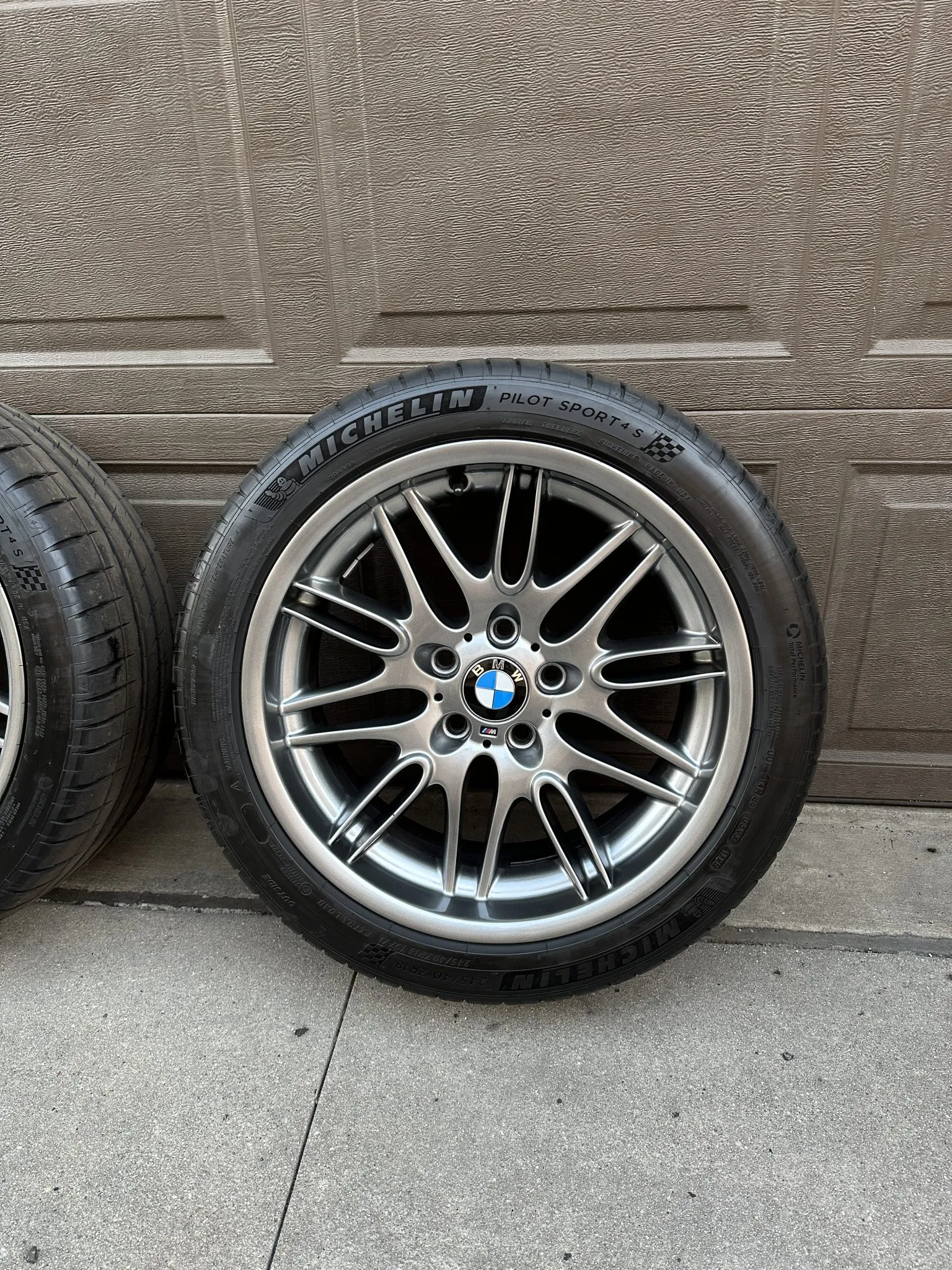 BMW Style 65 wheels 18 inch staggered Michelin tires set